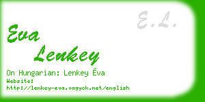 eva lenkey business card