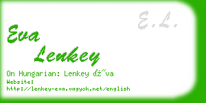 eva lenkey business card